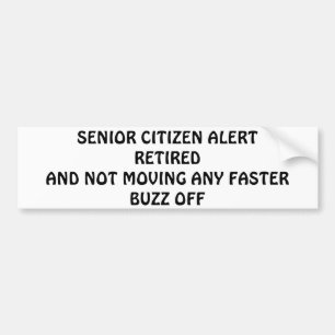 AUTOCOLLANT DE VOITURE HUMOUR D'ALERTE DE HAUT NIVEAU DE LA CITOYENNETÉ 