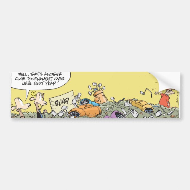 Autocollant De Voiture Humour de golf (Devant)