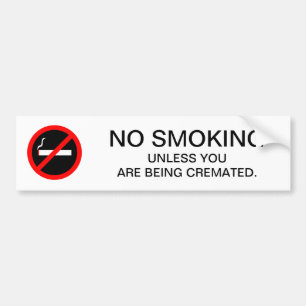 Autocollant De Voiture Humour foncé de signe NON-FUMEURS drôle