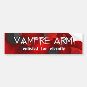 Autocollant De Voiture Humour gothique de l'armée vampire