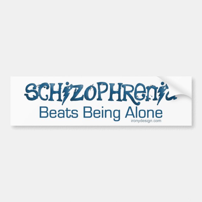 Autocollant De Voiture Humour schizophrène (Devant)
