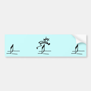 Autocollant De Voiture Hurdler Stickman Track and Field Bumper