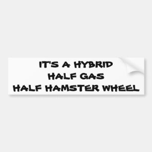 Autocollant De Voiture Hybride : Roue demi-hamster mi-gaz