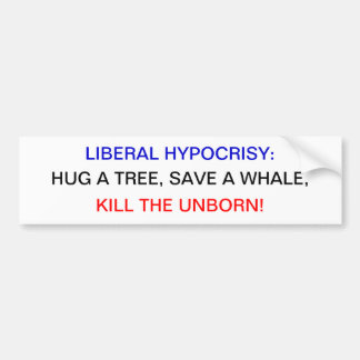 AUTOCOLLANT DE VOITURE HYPOCRISIE LIBÉRALE