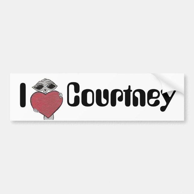 Autocollant De Voiture I alien de Courtney de coeur (Devant)