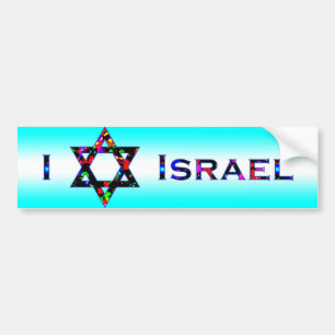 Autocollant De Voiture I (Amour) Israël