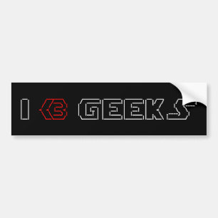Autocollant De Voiture I ART du geeks ASCII de coeur