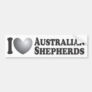 Autocollant De Voiture I bergers australiens de coeur - adhésif pour