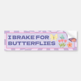 Autocollant De Voiture I Brake for Butterflies