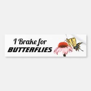 Autocollant De Voiture I Brake for Butterflies