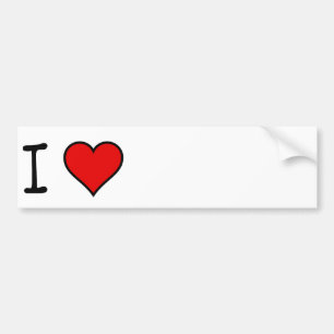 AUTOCOLLANT DE VOITURE I COEUR
