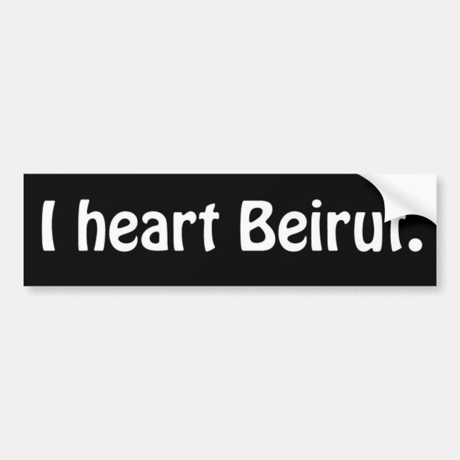 Autocollant De Voiture I coeur Beyrouth (Devant)