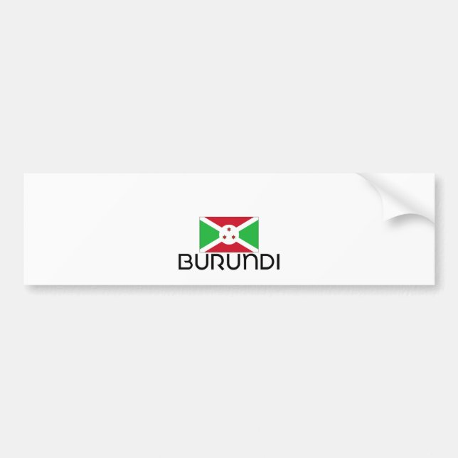 AUTOCOLLANT DE VOITURE I COEUR BURUNDI (Devant)
