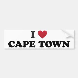 Autocollant De Voiture i coeur Cape Town Afrique du Sud