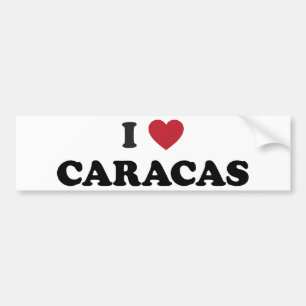 Autocollant De Voiture I coeur Caracas Venezuela