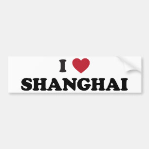 Autocollant De Voiture I coeur Changhaï Chine