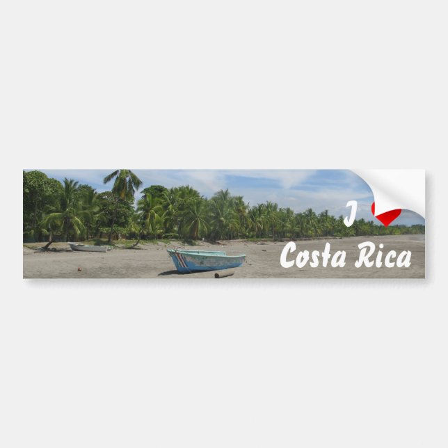 Autocollant De Voiture I [coeur] Costa Rica (Devant)
