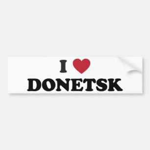 Autocollant De Voiture i coeur Donetsk Ukraine