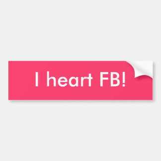 Autocollant De Voiture I coeur FB !