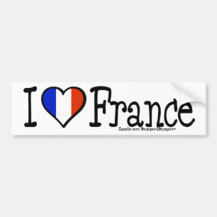 AUTOCOLLANT DE VOITURE I COEUR FRANCE