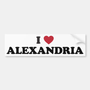 Autocollant De Voiture I coeur l'Alexandrie Egypte