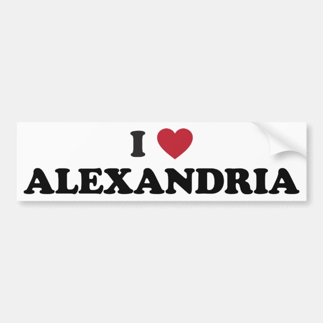 Autocollant De Voiture I coeur l'Alexandrie Egypte (Devant)
