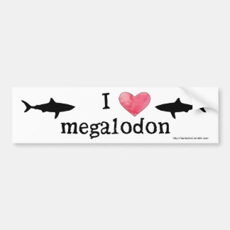 Autocollant De Voiture I coeur Megalodon