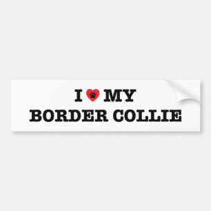 Autocollant De Voiture I coeur mon adhésif pour pare-chocs de border