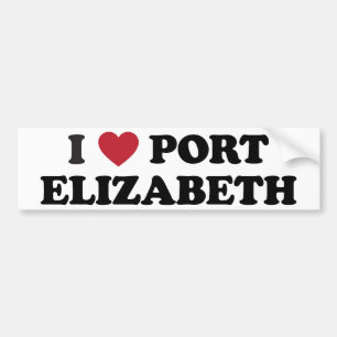 Autocollant De Voiture I coeur Port Elizabeth Afrique du Sud