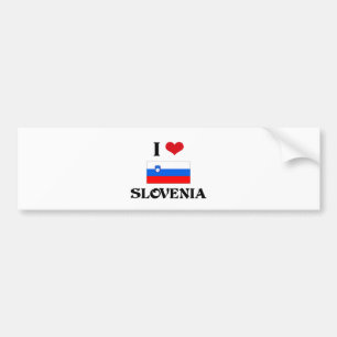 AUTOCOLLANT DE VOITURE I COEUR SLOVÉNIE