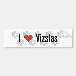 Autocollant De Voiture I (coeur) Vizslas