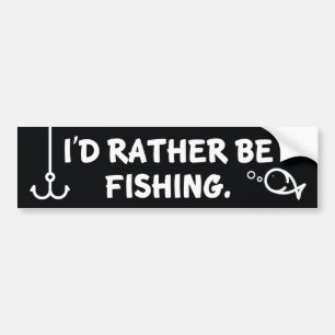 Autocollant De Voiture I’d Rather Be Fishing