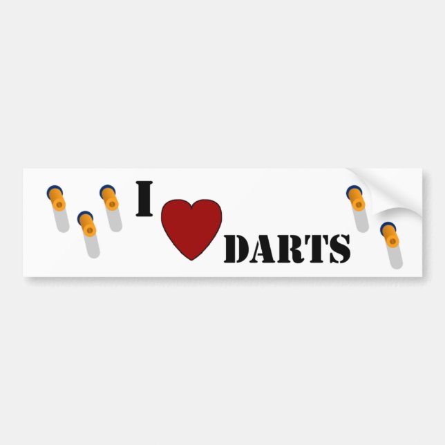 Autocollant De Voiture I dards de coeur (Devant)
