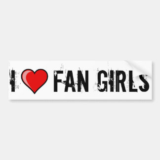 Autocollant De Voiture I filles de fan de coeur