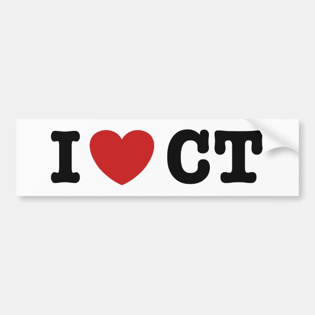 Autocollant De Voiture I Heart CT (Devant)