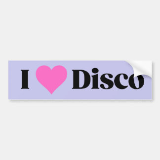 Autocollant De Voiture I heart disco musique vintage amour bumper sticker