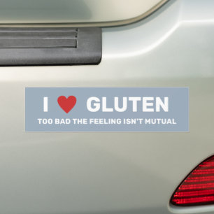 Autocollant De Voiture I Heart Gluten
