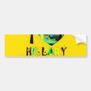 Autocollant De Voiture I Heart Hillary Clinton : Graffiti Expression Art