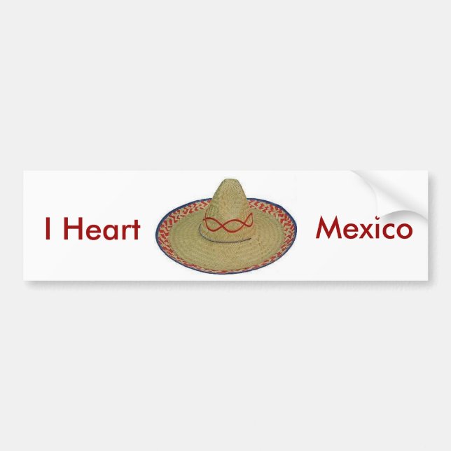 Autocollant De Voiture I Heart Mexico (Devant)