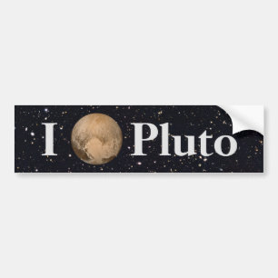 Autocollant De Voiture I Heart Pluto Starry Sky