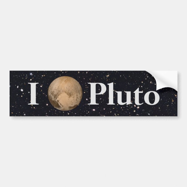 Autocollant De Voiture I Heart Pluto Starry Sky (Devant)
