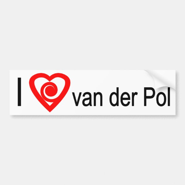 Autocollant De Voiture I heart van der Pol (Devant)