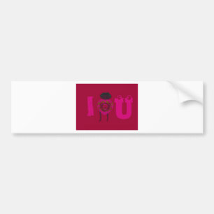 Autocollant De Voiture I Heart You Nakupenda Sana Heureuse Sainte-Valenti