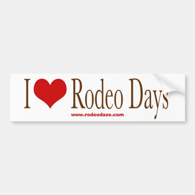 Autocollant De Voiture I jours de rodéo de coeur (Devant)