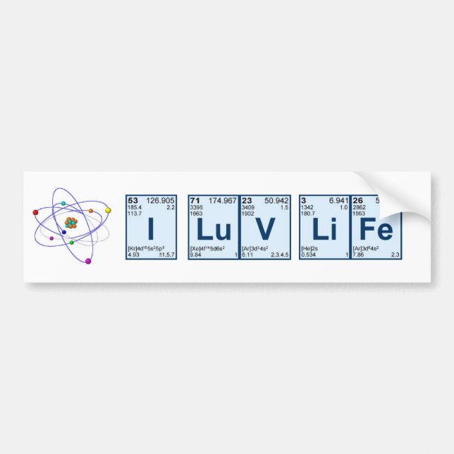 Autocollant De Voiture I la vie de LuV (Devant)