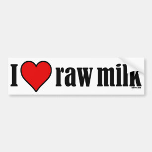 Autocollant De Voiture I lait cru de coeur