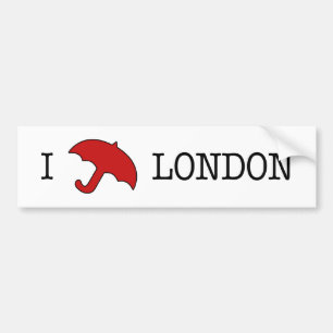 Autocollant De Voiture I ☂ Londres (adhésif pour pare-chocs)
