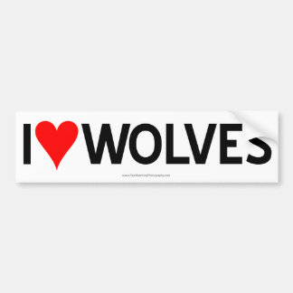 Autocollant De Voiture I loups de coeur