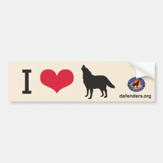 Autocollant De Voiture I loups de coeur