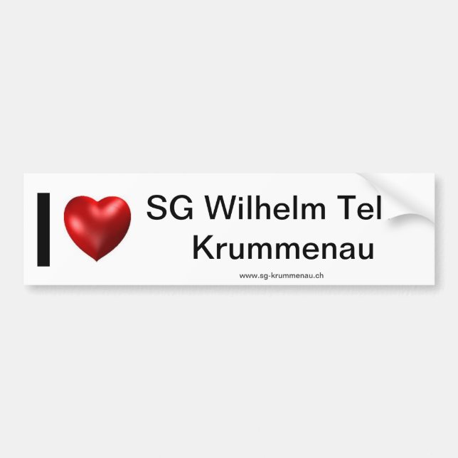 Autocollant De Voiture I Love (Devant)